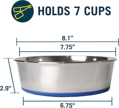 OurPet's DuraPet Premium Dishwasher Safe Stainless Steel Dog Bowl for Food or Water [Multiple Sizes for Small to Large Dogs] in Traditional or Wide Base Design