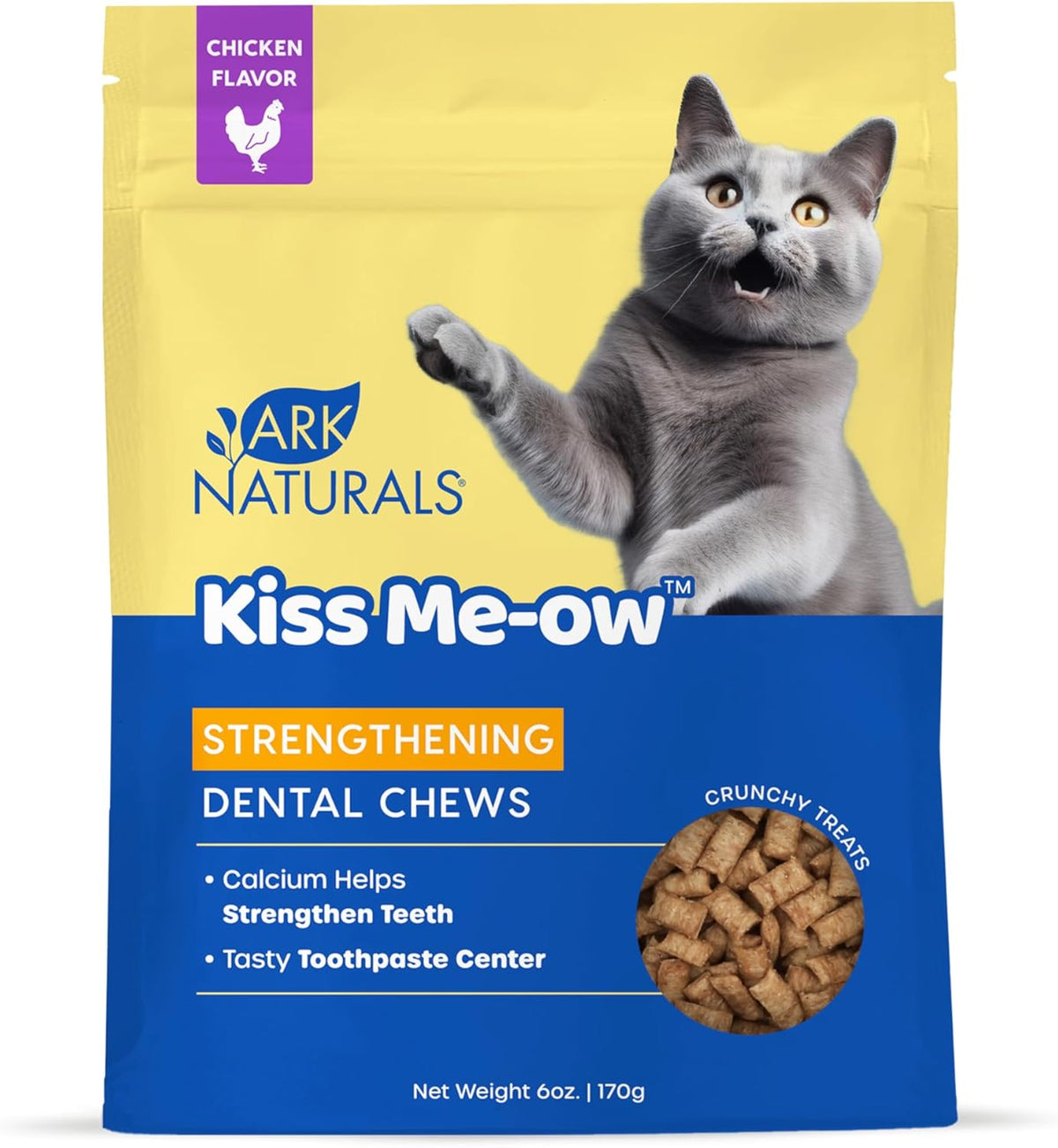 Ark Naturals, Kiss Me-Ow Strengthening Chicken Dental Chews