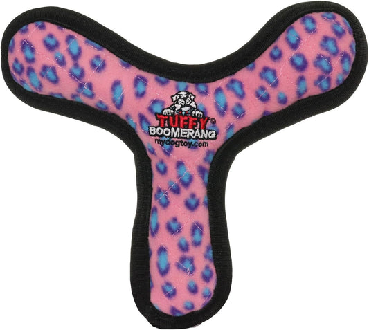 TUFFY - Tuffy`s Dog Toys Ultimate Bowmerang Pink Leopard Chew Toy
