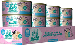 Tiki Cat Baby Pate Wet Cat Food for Kittens, Chicken, Tuna & Chicken Liver
