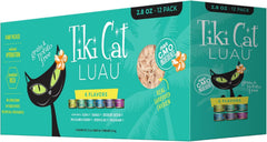 Tiki Cat Luau Grain-Free, Low-Carbohydrate Wet Food with Poultry or Fish in Consomme for Adult Cats & Kittens, 2.8oz, 12pk, Variety