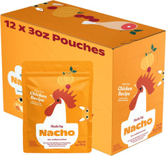 Made by Nacho Wet Cat Food, Cuts in Gravy, Limited Ingredients, Cage-Free Chicken Recipe with Bone Broth for Extra Hydration, (12) 3 oz. Pouches, Limited Ingredients