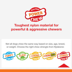 Nylabone Original Bone Power Chew Toy for Dogs, Durable & Tough Dog Toys for Aggressive Chewers, Peanut Butter Flavor