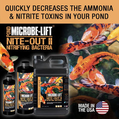 MICROBE-LIFT NITE16 Nite-Out II Water Cleaner for Outdoor Ponds and Water Gardens, Rapid Ammonia and Nitrite Reduction, 16 Ounces