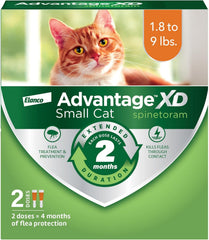 Advantage XD Cat Flea Prevention & Treatment For Cats | 2-Topical Doses, 2-Months of Protection Per Dose