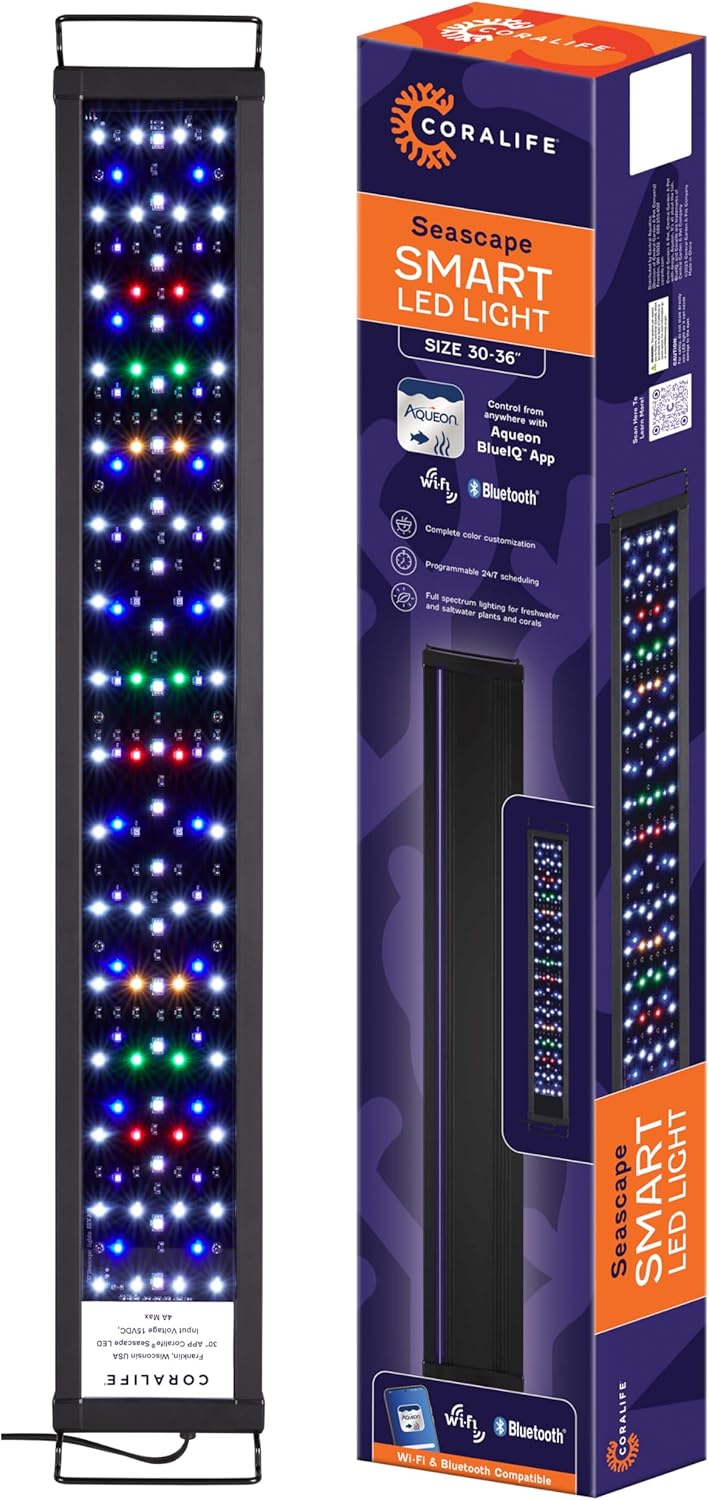 Coralife SaltwCoralife Fish Tank Aquarium Seascape WiFi/Bluetooth Smart LED Light Fixture