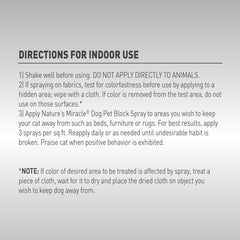 Nature's Miracle Advanced Platinum Dog Pet Block Repellent Spray 16 Fl Oz