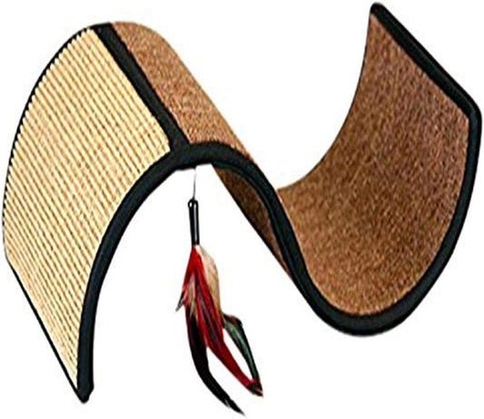 North American Pet Cat Lounger with Scratching Post, 18x10x6.5 (Colors May Vary)