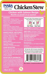 Inaba Chicken Stew Side Dish/Complement/Dry Cat Food Topper/Treat for Cats with Vitamin E, Eight 1.4 Ounce Pouches