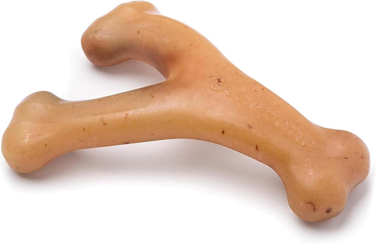 Benebone Wishbone Durable Dog Chew Toy for Aggressive Chewers, Real Chicken, Made in USA, for Any breed