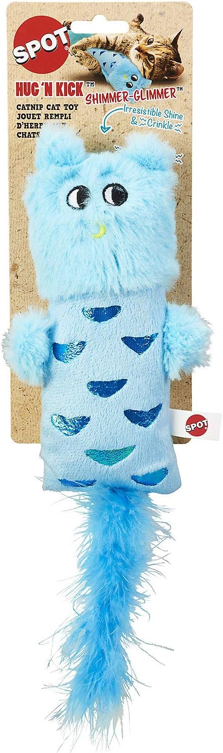 SPOT Hug'n Kick Shimmer Glimmer Cat Toy with Catnip Assorted Figures