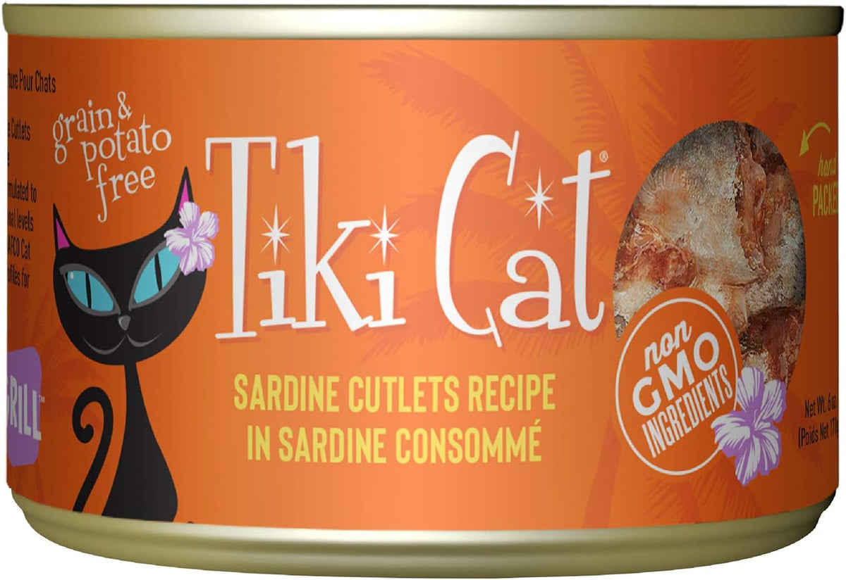 Tiki Cat Grill Wet Cat Food, Sardine Cutlets
