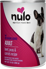 Nulo Freestyle Grain-Free Beef, Peas & Carrots Recipe Adult Wet Canned Dog Food 13 Ounce, 12 Cans