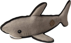 Snugarooz Saul The Shark Plush Dog Toy with Repair Patch – Grey – Soft & Durable Squeaky Toy for Chewers – Perfect for Puppies & Small Dogs – Fun Playtime & Training