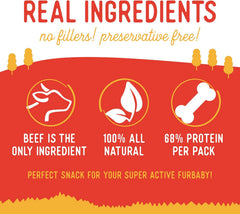 Beg & Barker Beef Liver Jerky for Dogs - Dog Training Treats - Natural Dog Treats Made in The USA - Grain Free, Diabetic-Friendly, High Protein, Sugar-Free