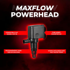 Aquatop MaxFlow Submersible Aquarium Power Head – High-Performance Water Pump – Quiet & Efficient – Ideal for Freshwater & Saltwater Aquariums