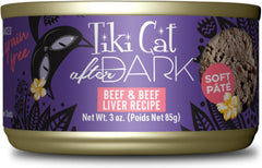 Tiki Cat After Dark Pâté, Beef & Beef Liver, High-Protein and 100% Non-GMO Ingredients, Wet Cat Food for Adult Cats