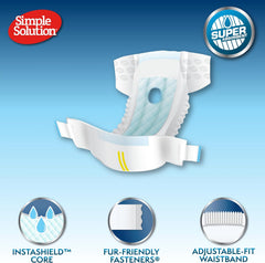 HERO PET Simple Solution Disposable Dog Diapers for Female Dogs | Super Absorbent Leak-Proof Fit | Large | 12 Count (Pack of 1)