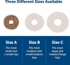 PetSafe® Natural Rawhide Treat Ring Refills, Replacement Treats Busy Buddy Treat Ring Holding Toys
