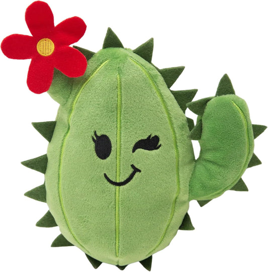 Snugarooz Chloe The Cactus Plush Toy with Repair Patch – Soft, Durable Squeaky Dog Toy for Small and Medium Breeds – Ideal for Chewing and Tugging – Sustainable Materials