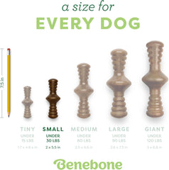 Benebone Zaggler Rolling Dog Chew Toy for Aggressive Chewers, Real Bacon, Made in USA