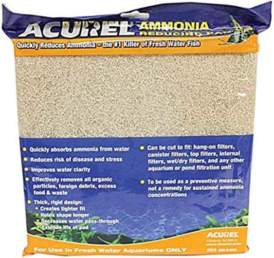 Acurel Ammonia Reducing Media Pad Aquarium and Pond Filter Accessory, 10-Inch by 18-Inch