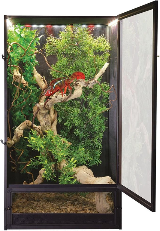 Zoo Med ReptiBreeze LED Deluxe Open Air Aluminum Screen Habitat