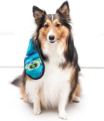 Outward Hound Durablez Stuffing-Free Squeaky Interactive Dog Toy, Tough Plush, Snake, Blue, XL