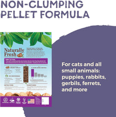 Naturally Fresh Pellet Formula Unscented Non-clumping Cat Litter, 10 lbs, Purple