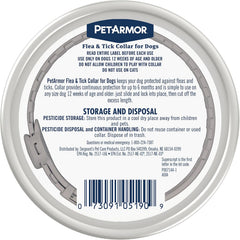 PetArmor Flea & Tick Collar for Dogs, Kills Fleas & Ticks, Long Lasting Protection for 6 Months, Water Resistant, One Size Fits All.