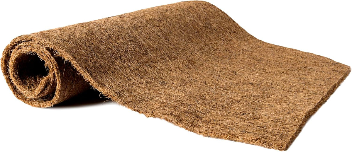 Galápagos CrashPad Coco Fiber Terrarium Liner - Coconut Fiber Substrate for Reptile Tank Accessories, Bearded Dragon, Leopard Gecko, Hermit Crab, and Snake Enclosures, 18 x 36 in, Natural