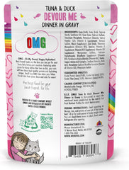 Weruva B.F.F. OMG - Best Feline Friend Oh My Gravy!, Tuna & Duck Devour Me with Tuna & Duck in Gravy Cat Food