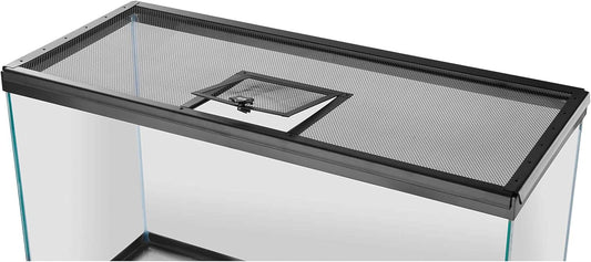 Zilla Pet Reptile Terrarium Fresh Air Screen Cover with Hinged Door