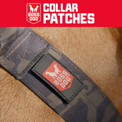 Boss Dog Tactical Rubber Hook-Backed Patch for Boss Tactical Collars, Grey Reflective Patch