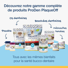 NaturVet ProDen PlaqueOff System Dental Care Bones for Dogs - Dog Breath Freshener & Plaque Remover - Dog Teeth Cleaning for a Healthy Mouth - Turkey Cranberry Flavor