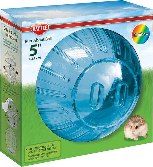 Kaytee 5" Assorted Color Run-About Exercise Ball For Pet Dwarf Hamsters & Mice