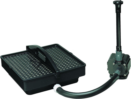 PONDMASTER Danner Manufacturing, Inc Garden Pond Filter and Pump Kit, PMK 1700, Black, 02217