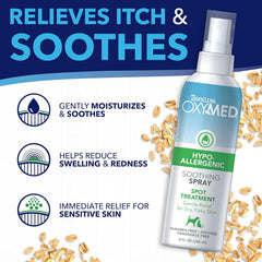 TropiClean OxyMed Hypoallergenic Hot Spot Treatment for Dogs, Dog Allergy Relief Spray,