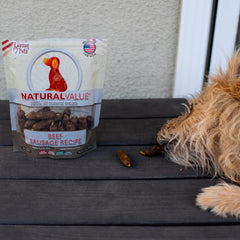 Loving Pets Natural Value All Natural Soft Chew Beef Sausages For Dogs