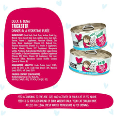 Weruva B.F.F. Play - Best Feline Friend Paté Lovers, Aw Yeah!, Duck & Tuna Trickster with Duck & Tuna