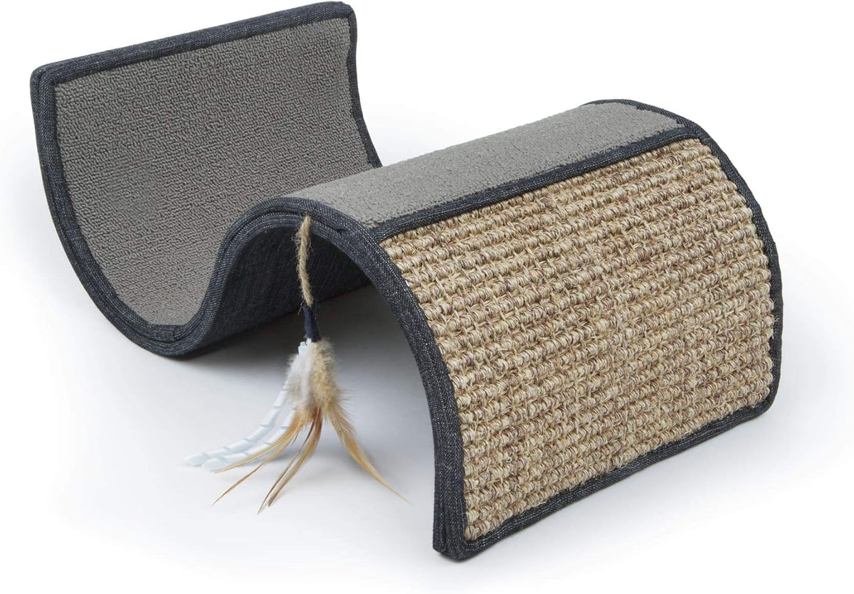 Petlinks Dream Curl Carpet & Sisal Curled Cat Scratcher - Brown/Gray, One Size
