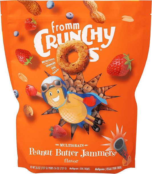 Fromm Crunchy Os Peanut Butter Jammers Dog Treats - Premium Crunchy Dog Treats - Peanut Butter Recipe
