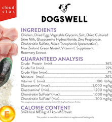 DOGSWELL Hip & Joint Dog Treats 100% Meaty, Grain Free, Glucosamine Chondroitin & Omega 3, Chicken Soft Strips 12 oz