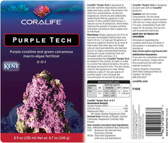 Coralife Saltwater Fish Tank Aquarium Purple Tech Purple Corallien and Green Calcareous Macro-Algae Stimulator, 8.7 oz