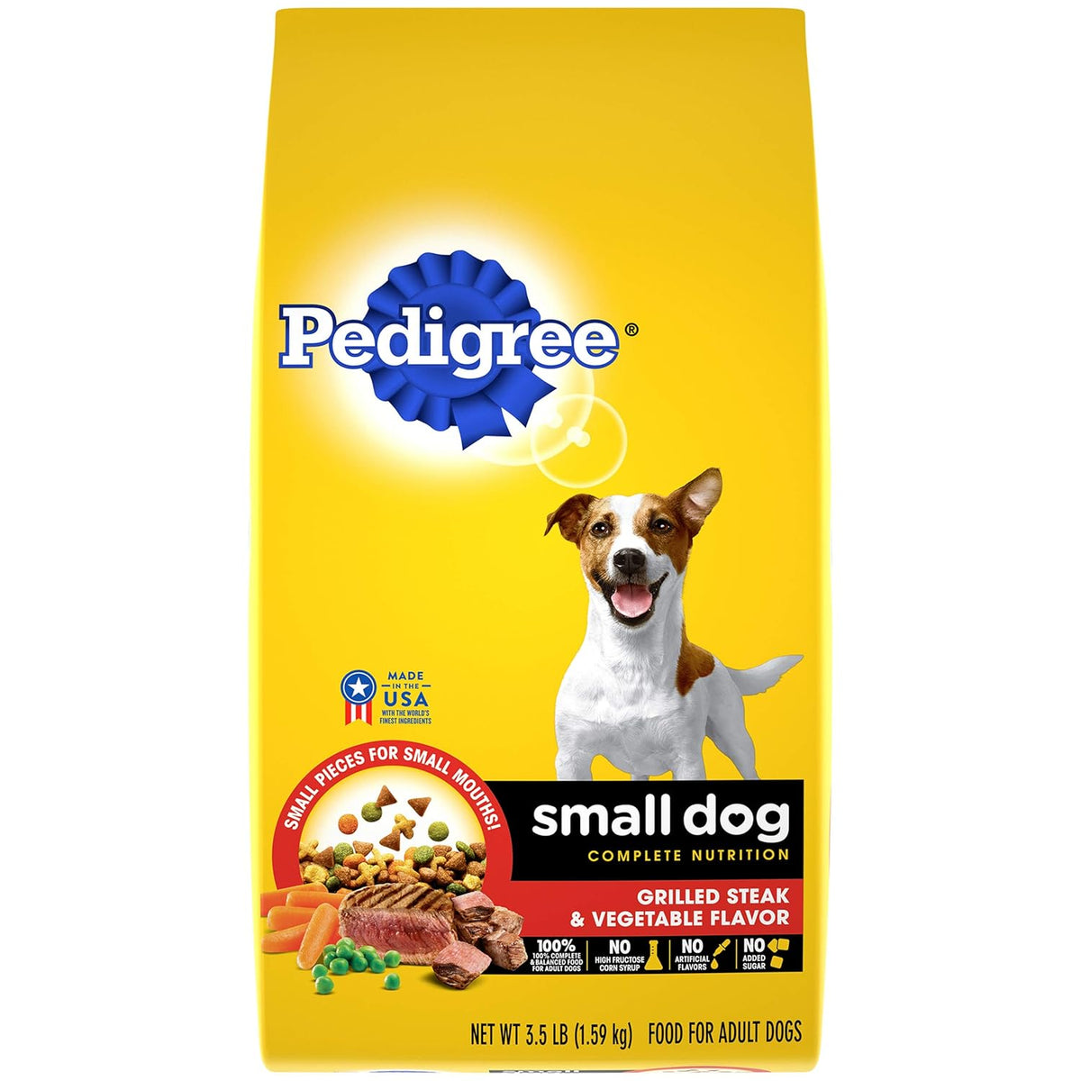 Pedigree Steak & Vegetable Flavor Small Dog  3.5 lb *REPL 798064