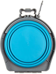 Loving Pets Travel Double Diner Dog Bowl, Blue