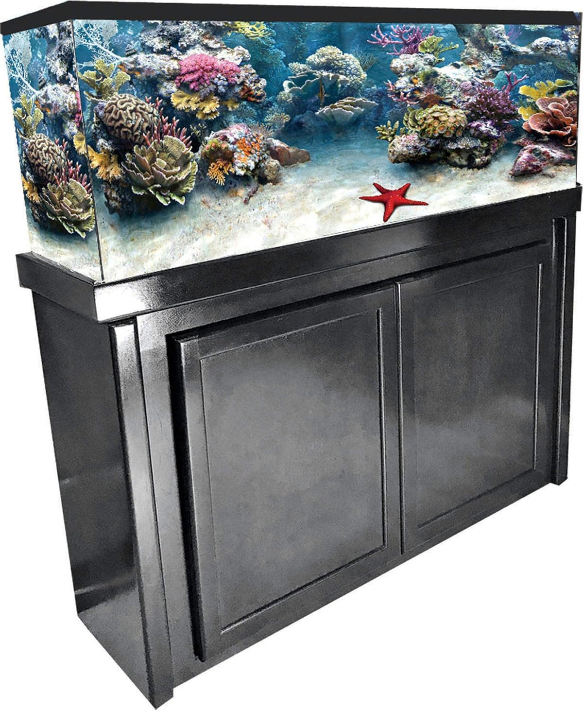 R&J Enterprises Birch Wood Aquarium Cabinet Stand, Black