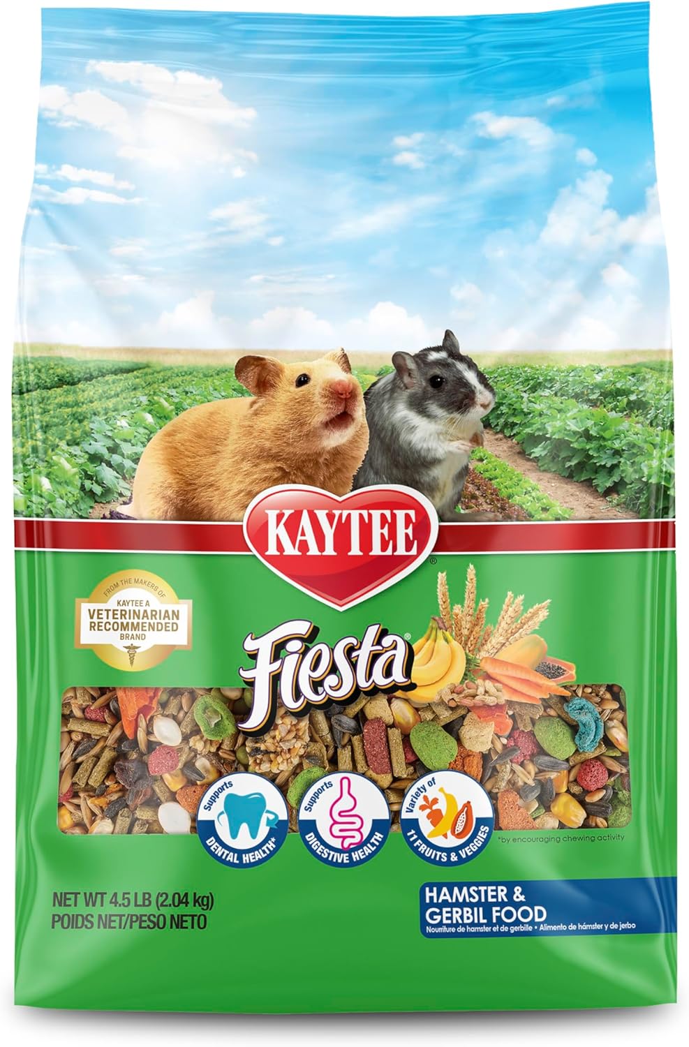 Kaytee Fiesta Hamster & Gerbil Food, 4.5 pounds