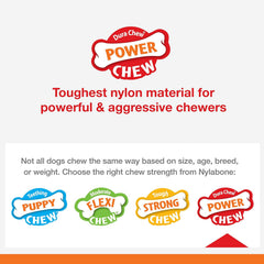 Nylabone Rolling Dog Toy Power Chew Dog Toy for Aggressive Chewers - Spin and Chase Dog Toy - Bacon Flavored Chew Toy for Dogs - Large/Giant (1-Count)