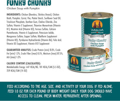Weruva Classic Dog Food, Funky Chunky Chicken Soup with Chicken Breast & Pumpkin in Gravy (Pack of 12)